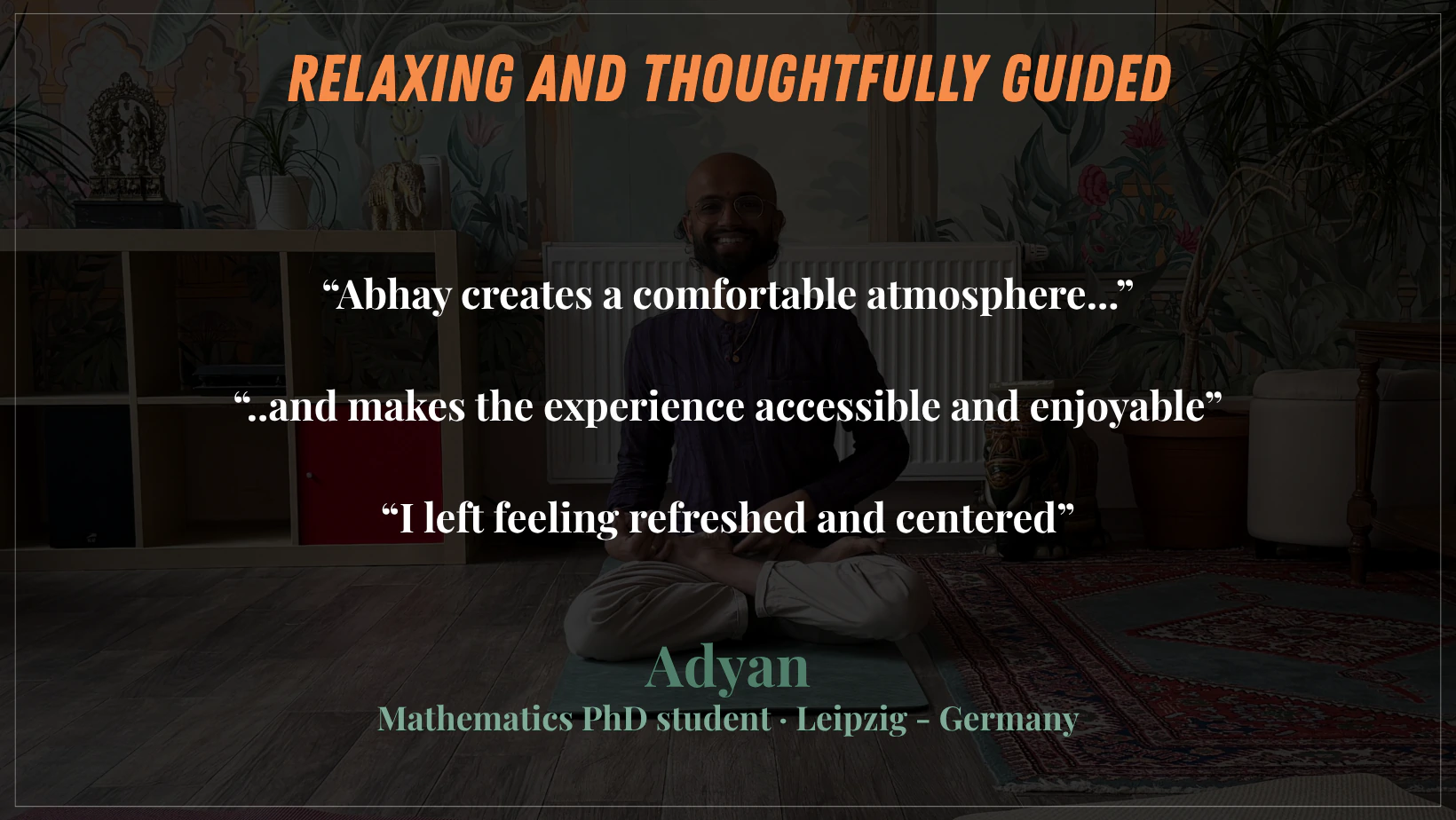 Adyan's reflection on the group Yoga practice